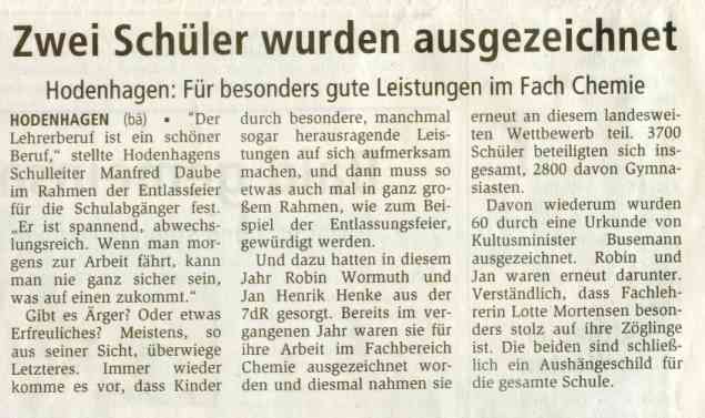 Zeitungsartikel