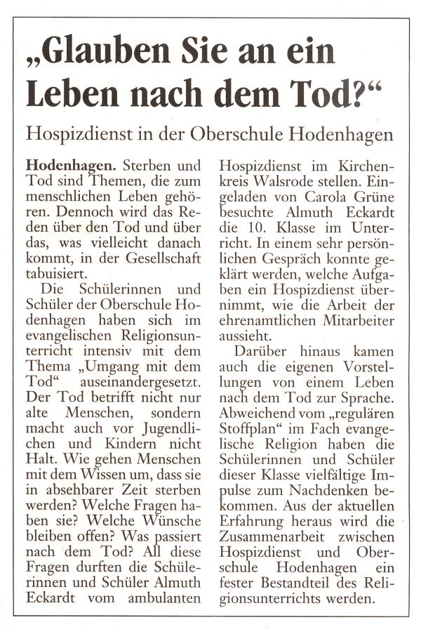 Zeitungsartikel