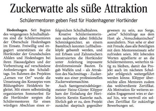 Zeitungsartikel