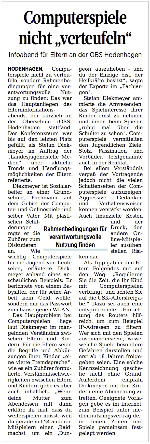 Zeitungsartikel